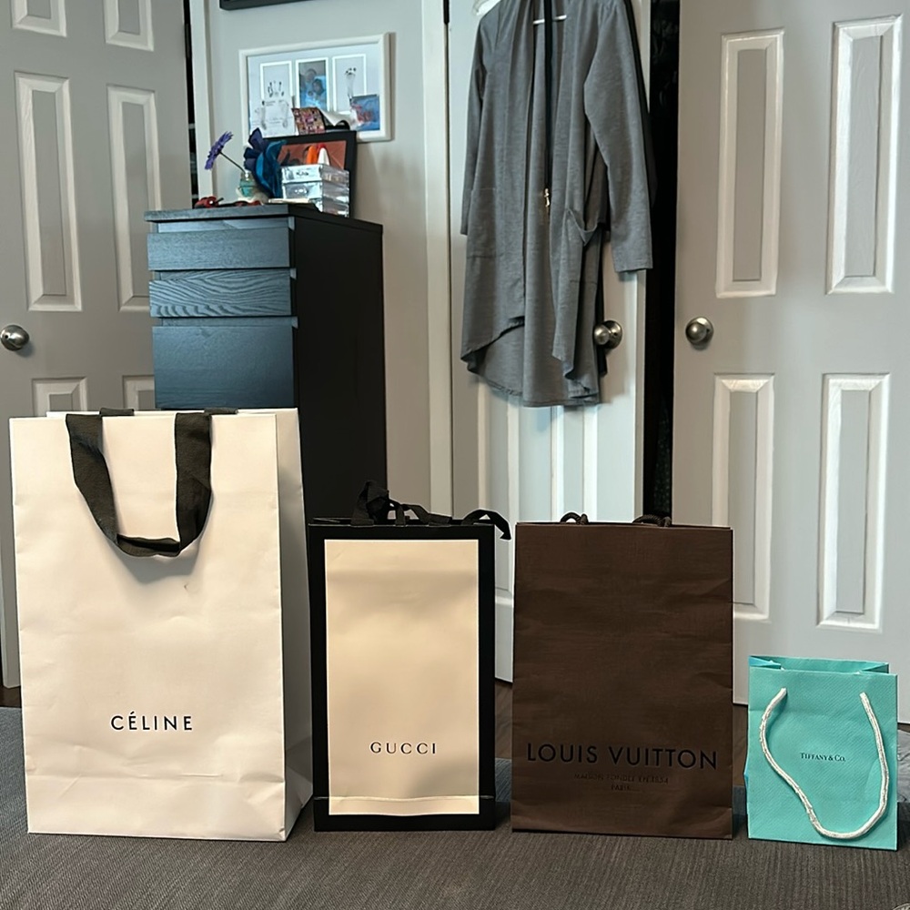 Variety of luxury shopping bags